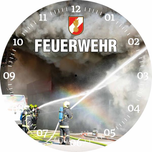 Glasuhr FEUERWEHR 29cm - FW17